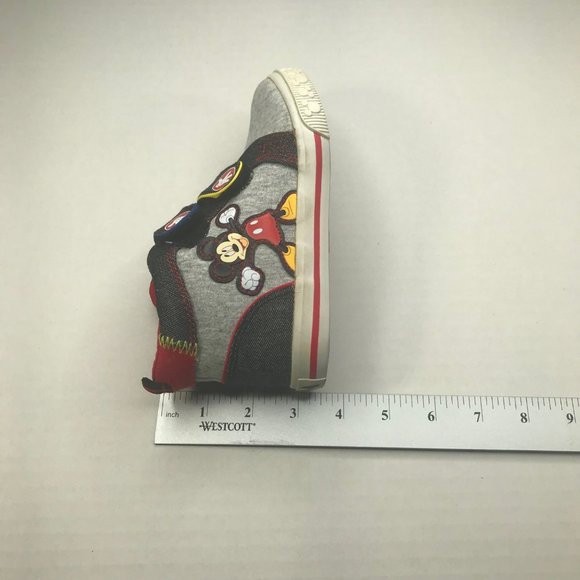 Disney Mickey Mouse Children's High Top Shoes Size 11 Very Good Used Condition - Picture 9 of 11